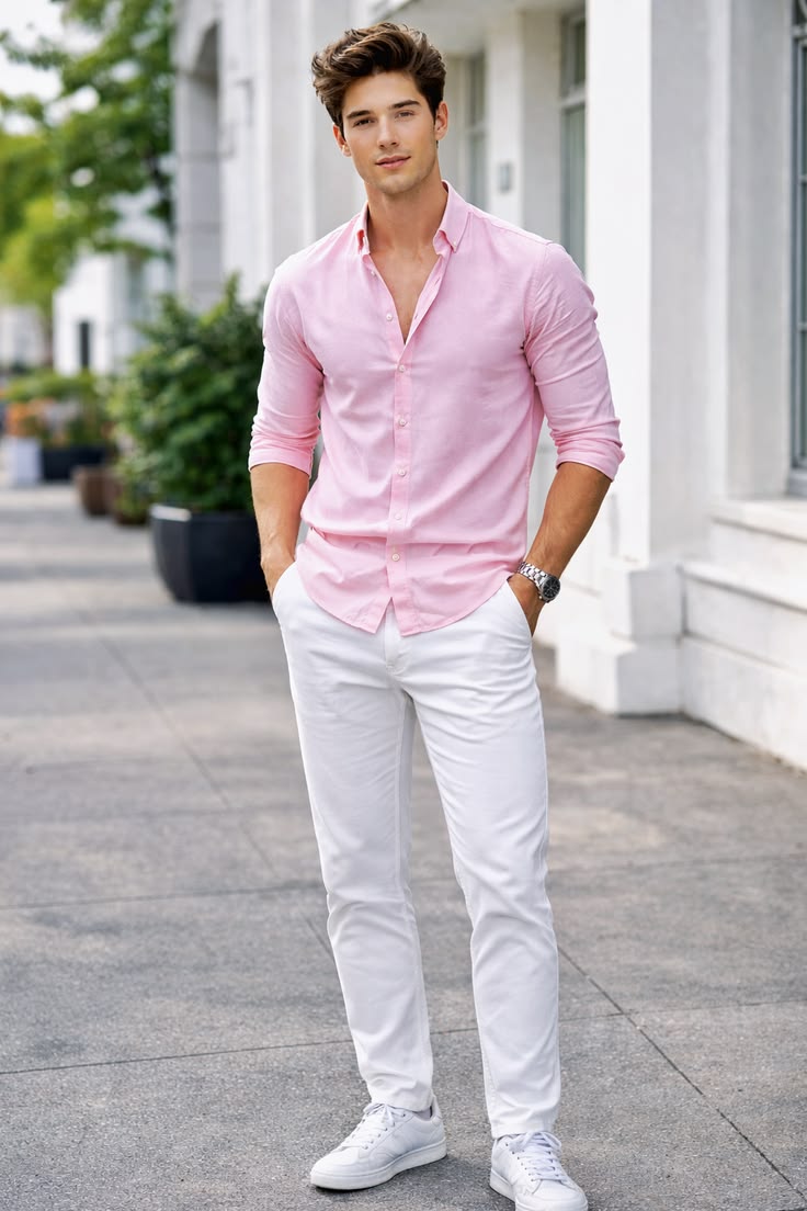 Premium Crushed Linen Light Dusty Pink Shirt