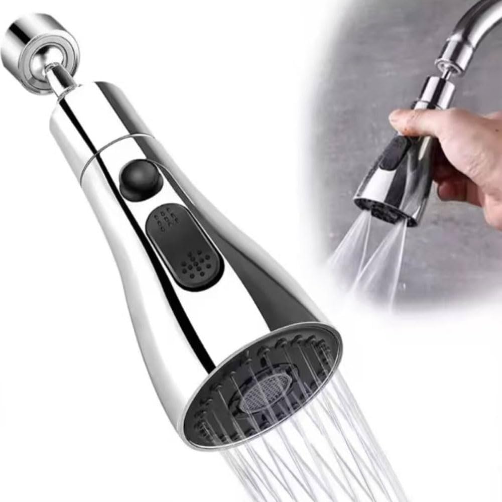 3 Modes Kitchen Faucet Spray Head Water Saving 360 Swivel Ball Nozzle Tap