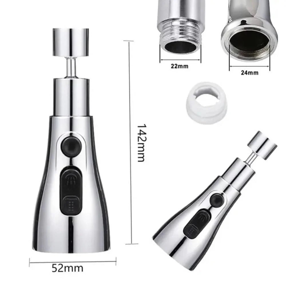 3 Modes Kitchen Faucet Spray Head Water Saving 360 Swivel Ball Nozzle Tap