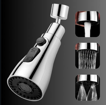 3 Modes Kitchen Faucet Spray Head Water Saving 360 Swivel Ball Nozzle Tap