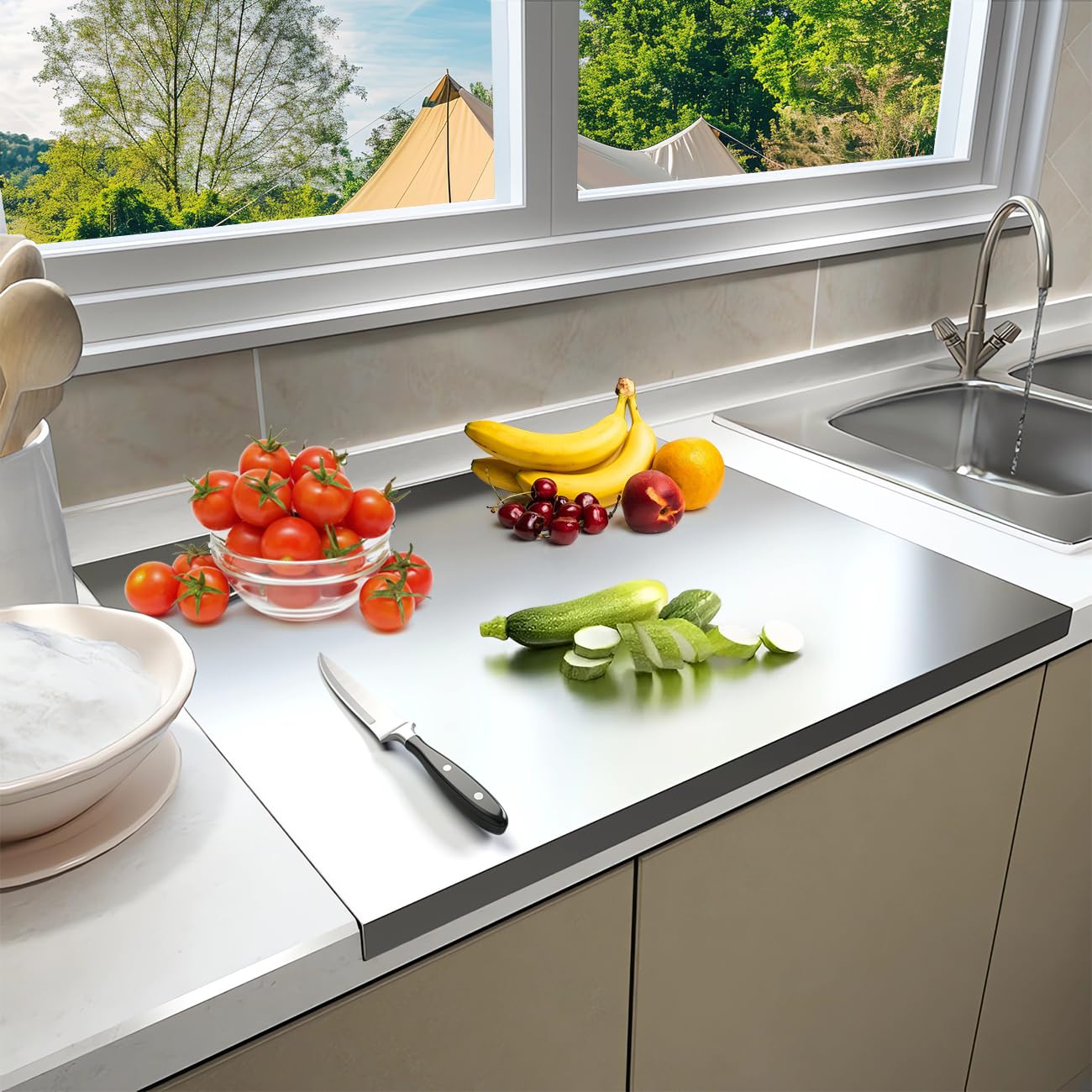 Stainless Steel Chopping Board (35x31cm) inches 14 length 12 width