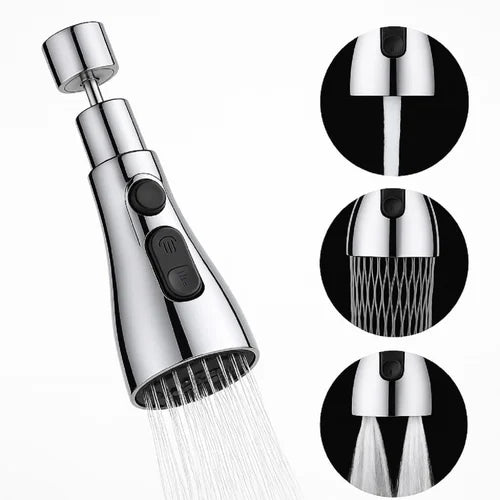 3 Modes Kitchen Faucet Spray Head Water Saving 360 Swivel Ball Nozzle Tap